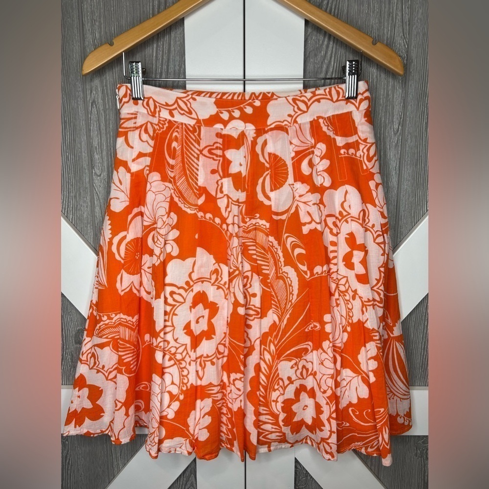 B6.17 Express Lined 100% Cotton Fit & Flare Printed Skirt Size 0 - Picture 5 of 8